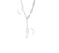 ISCBAFYX Collier Pendentif chaîne Hommes Femmes Bijoux Ailes Anges Collier pour Femmes Hommes Punk archange Plume Pendant Collier
