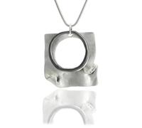 ISCBAFYX Collier Pendentif chaîne Hommes Femmes Bijoux Creux de la géométrie du Collier Pendentif carré