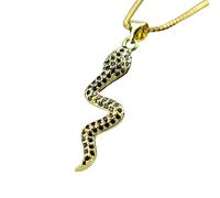 ISCBAFYX Collier Serpent rempli d'or 14 carats pour Femmes Hommes, Boucles d'oreilles Classiques en Forme d'animal, Cristal Multicolore, Style Minimaliste - Ras du Cou, réputation