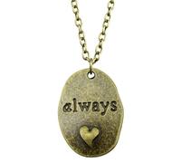 ISCBAFYX Collier Tendance pendante chaîne Hommes Femmes Bijoux Model Simple Vintage 25x18 mm Toujours Collier Pendentif pour Les Femmes
