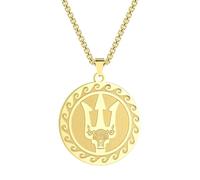 ISCBAFYX Collier Tendance Pendante Chaîne Hommes Femmes Bijoux Unisexe Collier Grec Dieu de la mer, Collier Exquis