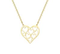 ISCBAFYX Collier Tendance Pendentif chaîne Hommes Femmes Bijoux de Bijoux Tendance Creux du cœur Pendant en Forme de Coeur Charmant Collier de Noël Valentin