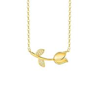 ISCBAFYX Collier Tulipe éblouissant en Argent Sterling 925 pour Femmes Filles, Ensemble de Boucles d'oreilles lys - Collier de Fleurs élégant, Collier de tulipán, Bijoux Saint-Valentin