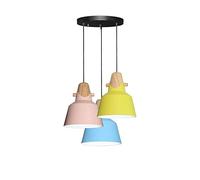 ISCBAFYX Combinaison de Restaurant Moderne Traditionnel Pendant Macaron Single Head E27 Hanging Lamp Creative Cafe Plafond Suspension Light Decoration Lighting Chandelier Assemblées Couleur: 3-Lam