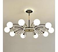 ISCBAFYX E27 de Haricot Magique en Cristal créatif Scandinave, moléculaire, luminaire, pour l'éclairage du Salon, de la Salle à Manger, de la Salle d'étude,Noir,10 Heads