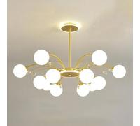 ISCBAFYX E27 de Haricot Magique en Cristal créatif Scandinave, moléculaire, luminaire, pour l'éclairage du Salon, de la Salle à Manger, de la Salle d'étude,d'or,12 têtes