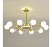 ISCBAFYX E27 de Haricot Magique en Cristal créatif Scandinave, moléculaire, luminaire, pour l'éclairage du Salon, de la Salle à Manger, de la Salle d'étude,d'or,10 têtes