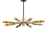 ISCBAFYX Éclairage de Puce Traditionnel à 8 lumières, pendante de Conception Industrielle Nordique, Luxueux de Plafond Decoration, Luxueux postmoderne Simple ajusté Spotlight Pleiltres Couleur: