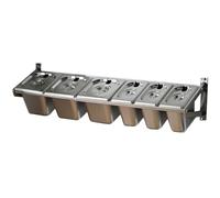 ISCBAFYX Éère à épices Murale en Acier Inoxydable - Compartiment réglable de 10,2 cm de Profondeur avec Couvercle, boîte de Rangement pour assaisonnement sur comptoir (Paquet de 2 33,7 x 8,7 x 7