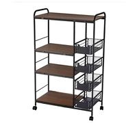 ISCBAFYX Éère de Rangement à épices de Cuisine, 3/4 Niveaux, Couverts Debout, Salle de Bains, Chariot Multifonctionnel