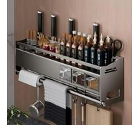 ISCBAFYX Éère Murale de Cuisine en métal Se Rack nizer avec Support sil Porte-Serviettes en Papier Hoo Porte-Couteau Parfait pour Placard Cuisine nizat