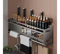 ISCBAFYX Éère Murale de Cuisine en métal Se Rack nizer avec Support sil Porte-Serviettes en Papier Hoo Porte-Couteau Parfait pour Placard Cuisine nizat