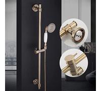 ISCBAFYX Ensemble de mélangeur de Douche de Salle de Bains, Robinet de Douche Mural, Robinet de Salle de Bains en Cascade, mélangeur de Salle de Bains en Laiton Bronze, robinets de Bain, Ensemble de