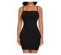 ISCBAFYX Femmes Body Dress Sexy Full Slip Shapewear Femmes Robe Hors Épaule Moulante sans Bretelles sous-Vêtement Compression Lisse Corps Minceur Taille