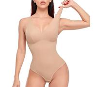 ISCBAFYX Femmes Deep V Neck String Tamim Control Jugsuit Taist Trainer Shapewear Slim Body Shaper