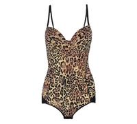 ISCBAFYX Femmes Leopard Imprimé Shapewear Shapers Shapers Underwear Bodys de Lingerie String-String Ouverts