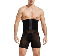 ISCBAFYX Hommes Corps Complet contrôle du Ventre Shapewear Bout à Bout Cuisse Plus Mince Corps Ouvert Entrejambe Body