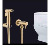 ISCBAFYX Kit à Main, pulvérisateur Douche Musulman Shattaf en Acier Inoxydable avec Valve Support Bidet Le Nettoyage des Toilettes, Bain pour Animaux de Compagnie, Personnel(Videts Set with valv)