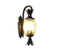 ISCBAFYX Lampes murales Appliques Ananas Antique Verre Porche Lanterne Murale pour Murs de Maison Portes Cours Lofts Balcons Allées Étanche IP55