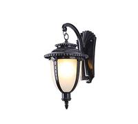 ISCBAFYX Lampes murales Appliques de étanche extérieure vers Le Bas lumière rétro en Aluminium Balcon allée LED Applique Externe étanche à la Pluie avec raccord de lumière (Noir-l)