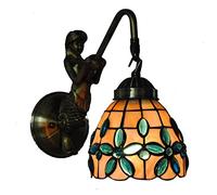 ISCBAFYX Lampes murales Appliques Vintage Loft Style LED Sirène Support en métal avec Lampe d'ombre de Coquille pour la Chambre à Coucher de Couloir à la Maison