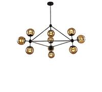 ISCBAFYX Lustres en Verre Simple Nordique Simple Nordique Industriel Fer métal Magique Farine Restaurant Salle à Manger de la Salle à Manger de Cuisine îlot de Plafond Lampe de Plafond de décoration