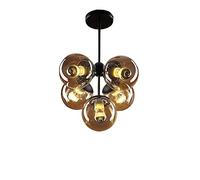 ISCBAFYX Lustres en Verre Simple Nordique Simple Nordique Industriel Fer métal Magique Farine Restaurant Salle à Manger de la Salle à Manger de Cuisine îlot de Plafond Lampe de Plafond de décoration