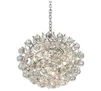 ISCBAFYX Lustres Traditionnels Drop Transparente Moderne intégrée 4 G9 Crystal Plaque de Pluie plafonnier Light Living Dining Room Island Chandelier F