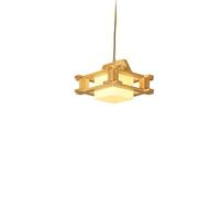 ISCBAFYX Lustres Traditionnels Modernes Simples en Bois Massif créatif Pendant Le Plafond Suspendre Maison Salon Restaurant Bar Cafe Style Lights Suspendus Fixtures Taille: tête Unique