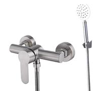 ISCBAFYX Mélangeur de Robinet de Douche en Acier Inoxydable 304, Robinet d'eau Chaude Froide, Baignoire G1/2 Pouces, pulvérisateur à Main, Ensemble de Douche de Salle de Bains, Accessoires