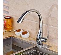 ISCBAFYX Mitigeur de Cuisine, Robinet d'évier de Cuisine avec Jet extractible pulvérisateur, robinets mélangeurs d'eau Chaude Froide, chromé (Cromo)