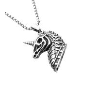 ISCBAFYX Nordic Hip-hop Street Mode Tendance Pirate Rune Hache au Large de la personnalité du crâne Tendance crâne Saint épée Sombre Dragon Dragon Volant Dragon Faucon Collier Multiples Options