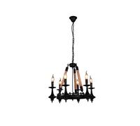 ISCBAFYX Nostalgie rétro Traditionnelle Nostalgie Ajustement Big Chandelier Industrie du Lustre Vintage Pendante de Corde de Chanvre Vintage