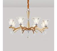 ISCBAFYX Pendant en métal Traditionnel E14 Light Light Simple Modern Fashion Verre Plafond Lampe Salle DANSAGE CHANDELIQUE Fabric européen Maison Hanging Lighttures Couleur: 8 LIGHTES