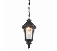 ISCBAFYX Pendre de Plafond Antique Traditionnel pour la Villa Gazebo Jardin Suspendu Lanterne Pavillon extérieur Lantern Chandelier IP55 Créative Glass E27 Taille: * 41cm
