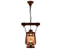 ISCBAFYX Pendre Verre métallique Industriel rétro Traditionnel nostalgique Bar Droplight Antique en Fer forgé loft Pending Lampe à entrepôt réglable Assemblées de Lustre