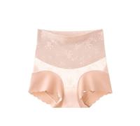 ISCBAFYX Pirage de Crampons de Corps à soute pour Femmes - en Dentelle Beige Jacquard Contrôle du Ventre