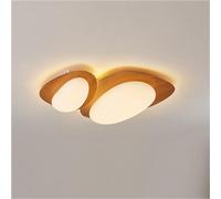 ISCBAFYX Plafonnier en Galets de Style Japonais, Chambre rétro à Grain de Bois Minimaliste scandinave pour Lampes lanternes de Chambre à Coucher,2 têtes