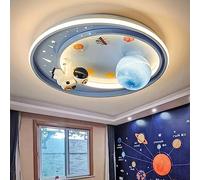 ISCBAFYX Plafonnier Espace Univers, Lampe De Chambre Lumière Garçons Filles Tricolore Gradation Spot LED Environnement De Chambre De Bébé pour Éclairage De Dessin Animé Lam