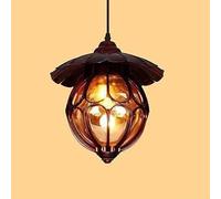 ISCBAFYX Plafonnier extérieur IP65 Lanterne Suspendue en Verre Suspension extérieure E27 Porche Cour Luminaires