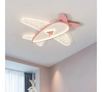 ISCBAFYX Plafonnier Luminaire Suspendu 43W Chambre Fmount Étoile Avion Minimaliste Garçon Fille Dessin Animé Créatif Mignon Chambre École Salle À Manger/Rose/Chaud