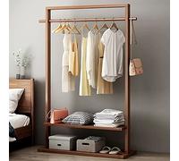 ISCBAFYX Porte-Manteau en Bois avec Rangement pour Chaussures à 2 Niveaux Cintre autoportant Assemblage Facile pour Chambre Salon - Disponible en 60 cm, 80 cm, 100 cm, 120 cm