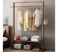 ISCBAFYX Porte-Manteau en Bois avec Rangement pour Chaussures à 2 Niveaux Cintre autoportant pour Chambre Salon Assemblage Facile - Disponible en 60 cm, 80 cm, 100 cm, 120 cm