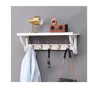 ISCBAFYX Porte-Manteau Mural avec éère - Cintre Suspendu en Bois avec éère à Chapeaux pour vestiaire d'entrée - Éère Murale avec Crochets en Dessous