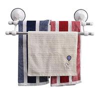 ISCBAFYX Porte-Serviettes Mural Double Porte-Serviettes de Bain Porte-Serviettes de Cuisine Cintre pour Cuisine Salle de Bain pour Cuisine Salle de Bain (Couleur : Blanc Taille : 47,5 x 15,5 x 11,5