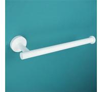 ISCBAFYX Porte-Serviettes Porte-Serviettes en Acier Inoxydable Blanc Brosse de Toilette Porte-Rouleau de Papier Porte-Brosse à Dents Porte-Savon Porte-Manteau Ensemble de Salle de Bain 4 pièces
