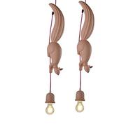 ISCBAFYX Résine Matériau Squirrel Suspendu européen Art créatif Animal ajusté Hauteur de Cuisine ajusté Décoration Plafond Pentente Lamp Modern Simple Youth Room Chandelier Couleur: Rose