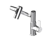 ISCBAFYX Robinet Cascade LED avec Affichage de la température, Rotation à 360 degrés 3 Modes, mitigeur d'eau Chaude Froide pour évier de Salle de Bains