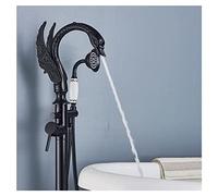 ISCBAFYX Robinet de baignoire autoportant, robinet de baignoire sur pied avec mitigeur à levier unique rotatif à 360 ° avec douchette à main, robinet de remplissage de baignoire en laiton, ensemble de