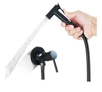 ISCBAFYX Robinet de Bidet Froid, pulvérisateur de Douche pour se Baigner, Lave-Linge Propre, mitigeur d'eau de Salle de Bains, Grue carrée (Noir Mat B)